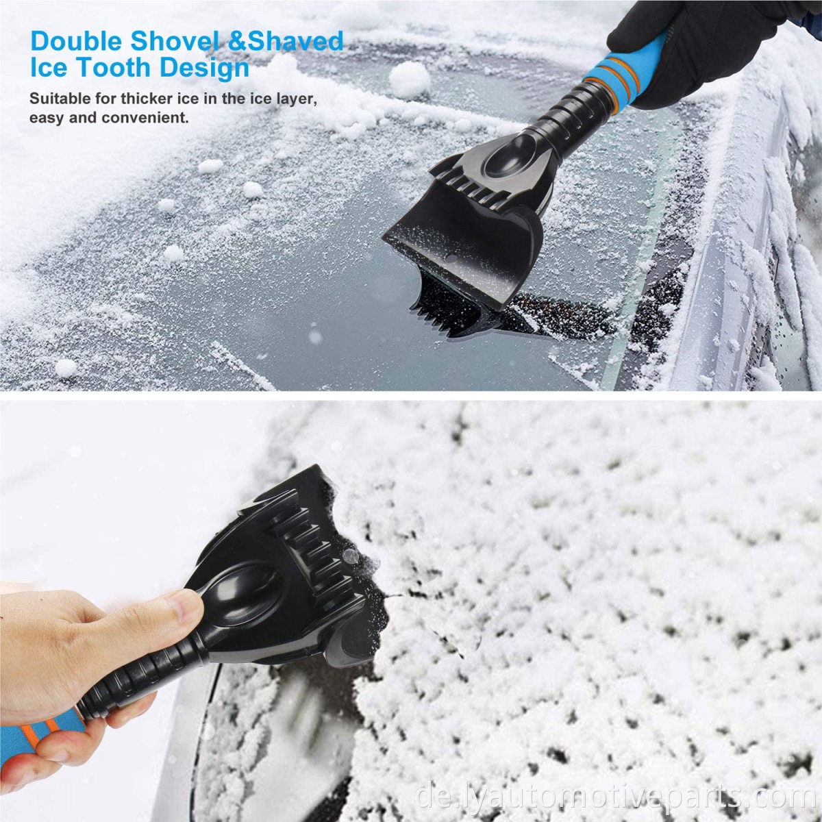 Autoschneebürste mit Eiskratzer und Schaumstoffgriff abnehmbarer Schneebohrer Schneebürstenentfernung für Autos SUV -LKW länger
